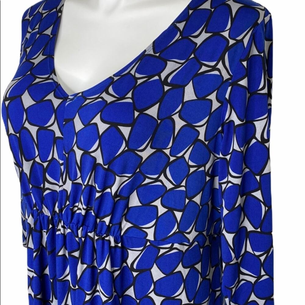 CSC Studio blue and white 3/4 sleeve maxi dress 1X